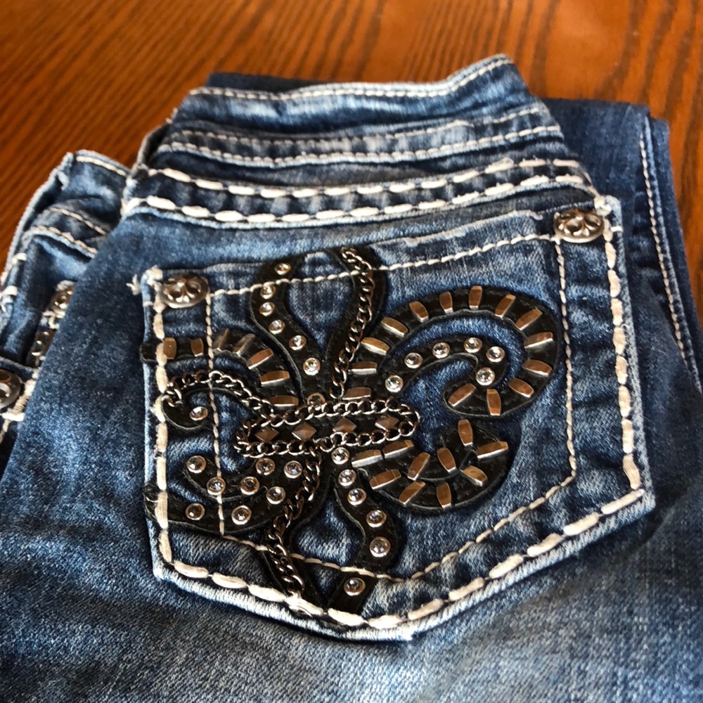 Miss Me Studded Pocket Boot Cut Jeans